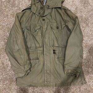 Vintage Olive Military Field Jacket